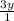 \frac{3y}{1}