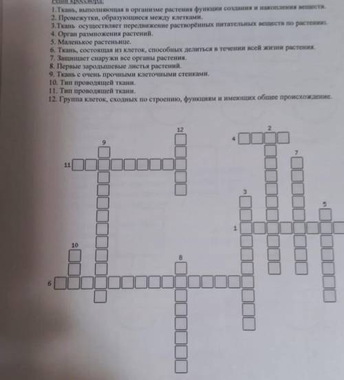 1.Ткань, выполняющая в организме растения функции создания и накопления веществ. 2. Промежутки, обра