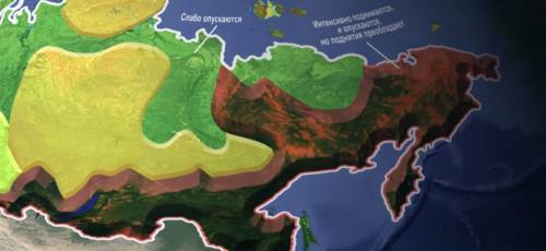 какие территории России испытывают слабые поднятия, слабые поднятия с отдельными участками интенсивн