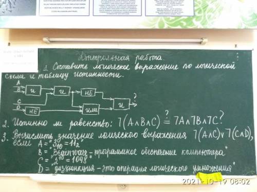 нужно Контрольная по информатике