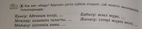 Берілген үлгіге сүйене отырып, сай келетін мысалдармен толықтырыңдар. сөз тіркесі