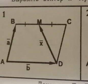 Выразить вектор x через векторы a и b (ABCD - параллелограмм)