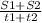 \frac{S1+S2}{t1+t2}