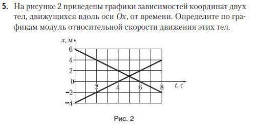 решить задачу На рисунке 2 приведены графики зависимостей координат двухтел, движущихся вдоль оси Ox