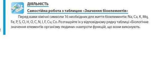 Біологічне значення біоелементів та біонеорганічних сполук