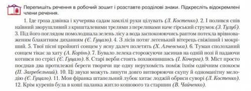 Терміново! Підкреслити відокремлені члени речення.