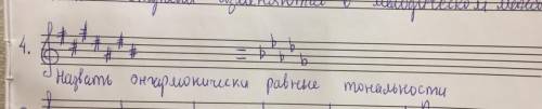 Назвать энгармонические равные тональности