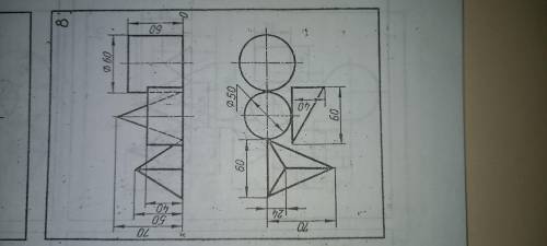 построить третью проэкцию и аксонометрическую проэкцию