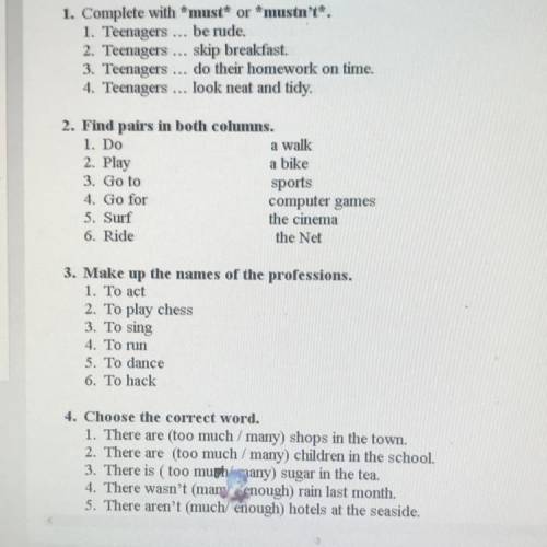 Test No1 (7 form) (In and Out of School)