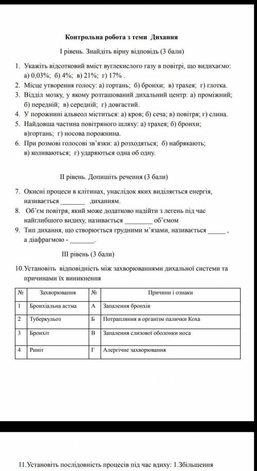 сейчас у меня просто контрольная по беологий нужно для 8 класса