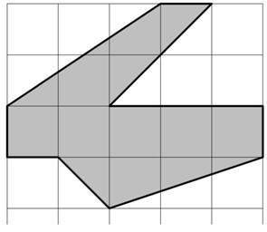Найдите площадь серой фигуры, изображенной на рисунке, если известно, что площадь одного маленького