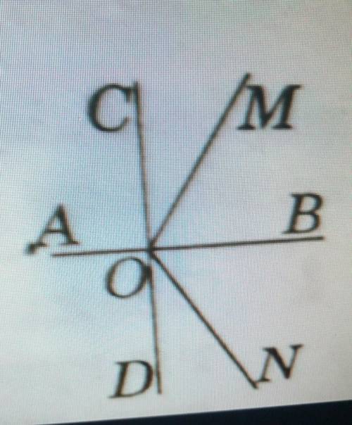 На рисунку AB паралельно CD; кут АОN=120°;. кут СОМ=45°.Знайдіть кут МОN.