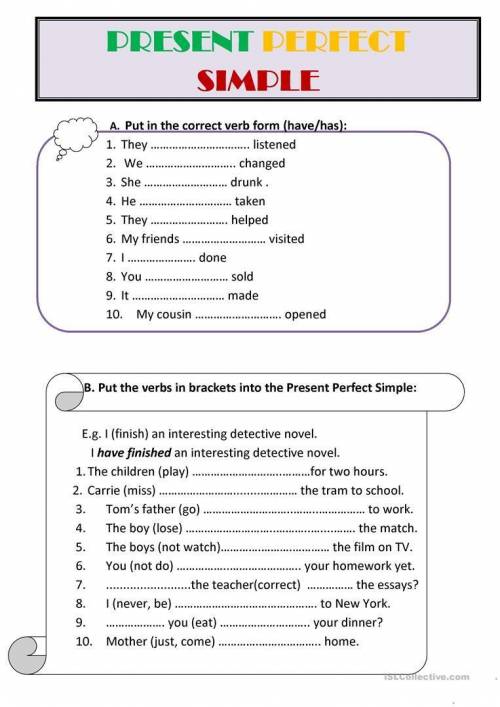 Present perfect simple