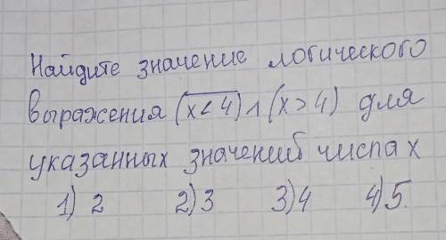 Найдите значение логического выражения