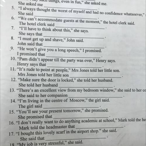 3. You haven't got much time,” he said to me. He said to me , 6), 10), 14)