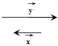 Даны векторы x→ и y→. b3.png Которое из данных равенств соответствует данным векторам? y→=−2x→ y→=2x