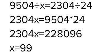 9504:x=2304:24 a×73=64244-28547 32×b-59=453 398+497:k=405 Реши уравнения.