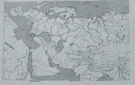 2. На контуной карте обозначьте границы государств Ближнего, среднего Востока и Средней Азии. Парфян