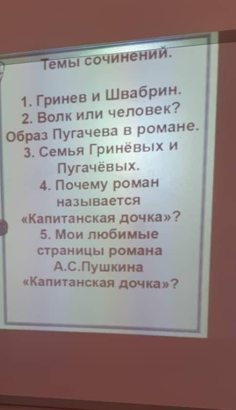 Умоляю! Нужно написать сочинение на одну из этих тем, по Капитанской Дочке