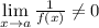 \lim\limits_{x\to a}\frac1{f(x)}\neq0