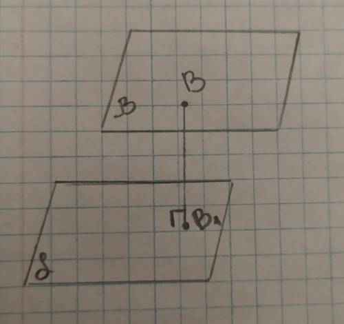 Точка B лежит вне плоскости alpha . Проведите через B плоскость , параллельную alpha