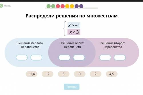 Распредели решения по множествам