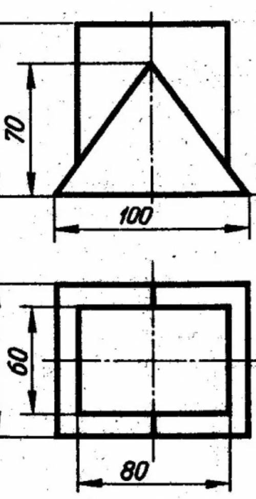 по двум проектам пересекающихся Призма построить третью проекцию и линии их взаимного пересечения на
