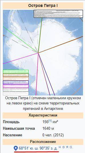 Что находится на координатах 68°юш 90°зд