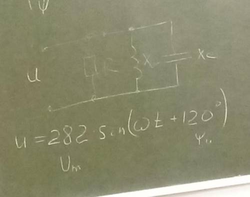 R=40 ом, xL=80 Ом, xc=50Ом, пси=120 U=282В найти все токи, сопрот, проводимость?