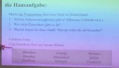 Проект - описание одного из городов Германии города на картинке внизу. Проект оформляется в формате