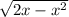 \sqrt{2x - {x}^{2} }