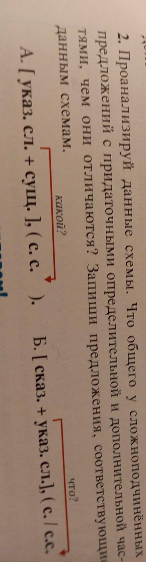 дог. 2. Проанализируй данные схемы. Что общего у сложноподчинённых предложений с придаточными опреде