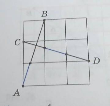 в квадрате 3х3 клетки провели отрезки АВ и СД так , как это показано на рисунке. Докажите, что выдел