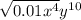 \sqrt{0.01 {x}^{4} } {y}^{10}