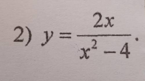 Знайдіть область визначення функції якщо у=2х/х^2-4