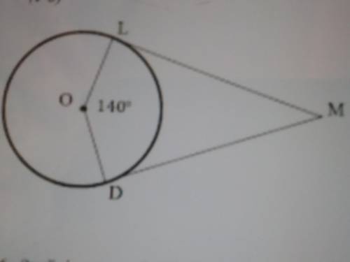 Точка о центр кола ml і md дотчні кут lod=140°.Знайдіть кут іть ів