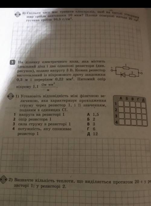 На участке электрической цепи, содержащей идеальный диод и два одинаковых резистора (см. рисунок), д