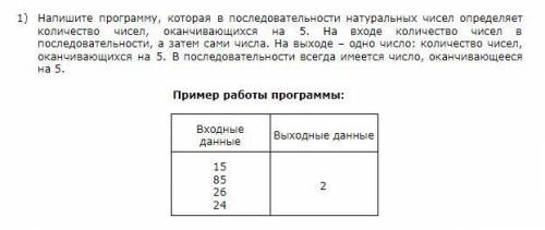 Напишите программу, которая в последовательности натуральных чисел определяет количество чисел, окан