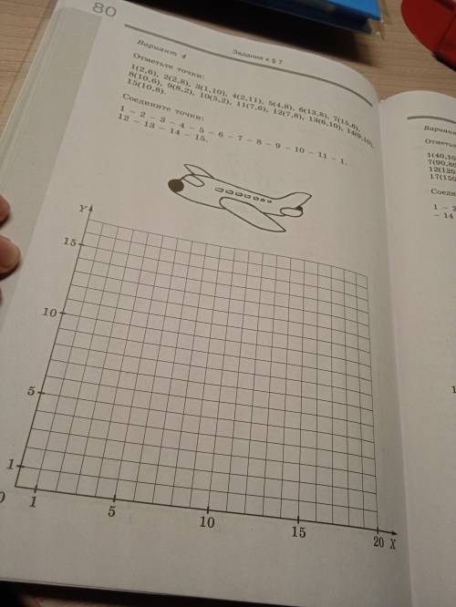 Отметьте и пронумеруйте точки, соедените их. Помните, 1-ое число — координата по оси ОХ, 2-ое — по о