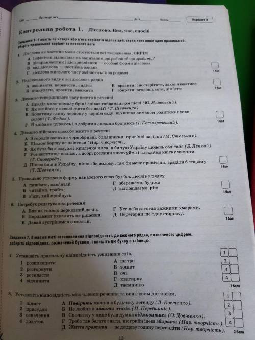 До іть зробити контрольну роботу з української мови.