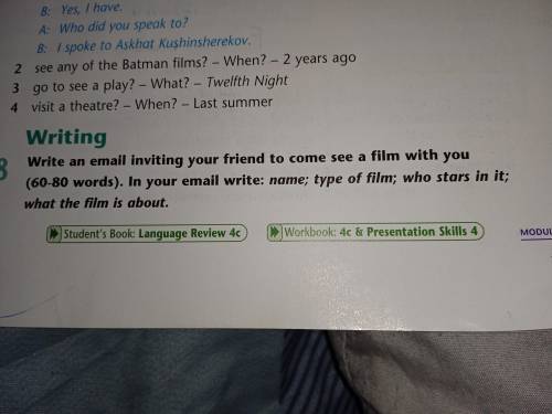 Write an email inviting your friend to come see a film with you (60-80 words).