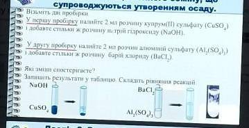 Складіть рівняння реакцій.