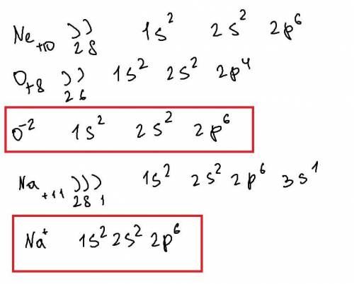 Укажіть йоги, електронні формули яких такі, як в атома Неону. Складіть їх електронні формули. А) Na+