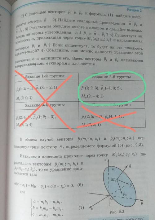 Геометрия Уравнение плоскости, проходящей через три заданные точки .Пусть нам даны неколлинеарные ве