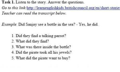 Текст: Sanjay saw a bottle floating in the sea. There was something inside it. He took it out. What