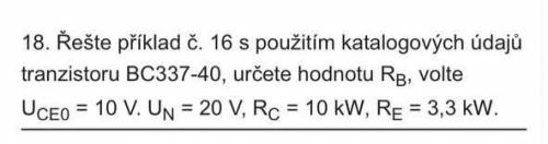 ЭЛЕКТРОТЕХНИКА используя данные каталога транзистор BC337-40, определите значение RB, вольт UCEO = 1
