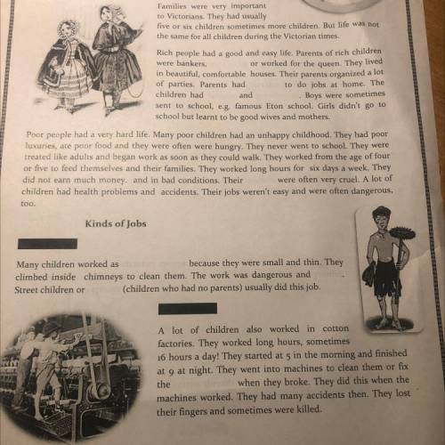 The pictures in the text show children in Victorian times. What do you think their lives were like?