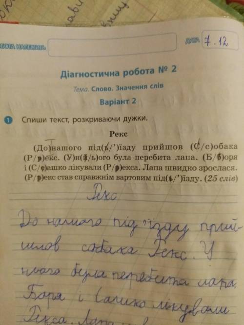 До іть написати по цьому тексту Рекс. Написати свої и словами.