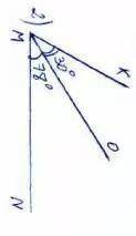 Из точки M проведены три луча MO,MN и MK.Чему раве угол NMK,если угол OMN =78*,угол OMK=30* * - град