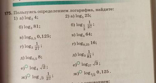 5. Пользуясь определением логарифма, найдите 175задание